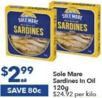 Ritchies Solo Mare Sardines In Oil 120g offer
