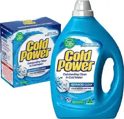 IGA Cold Power Laundry Liquid 2 Litre or Powder 2kg Selected Varieties offer