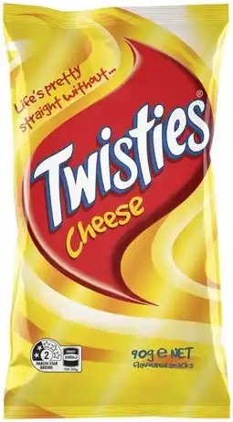 IGA Twisties 65‑90g, Cheetos 80‑90g or Burger Rings 90g Selected Varieties offer