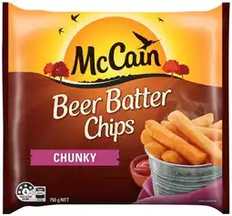 IGA McCain Beer Batter Chips or Wedges 750g Selected Varieties offer