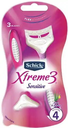 IGA Schick Xtreme 3 Sensitive Disposable Razors 4 Pack offer