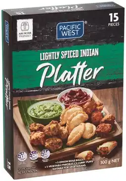 IGA Pacific West Lightly Spiced Indian Platter 300g or Samosas & Puffs 360g offer