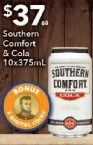 Ritchies Southern Comfort & Cola 10x375 ml offer