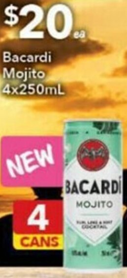 Ritchies Bacardi Mojito 4x250ml offer
