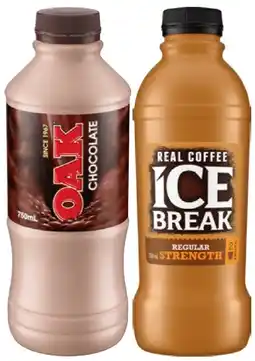 IGA Oak Flavoured Milk or Ice Break Real Coffee 750mL Selected Varieties offer