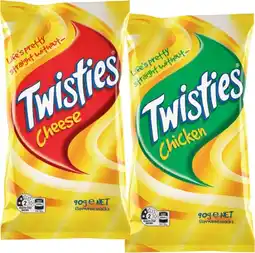 IGA Twisties 65‑90g, Cheetos 80‑90g or Burger Rings 90g Selected Varieties offer