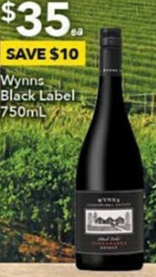 Ritchies Wynns Black Label 750ml offer