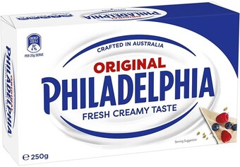 Woolworths Philadelphia Cream Cheese Block 250g offer