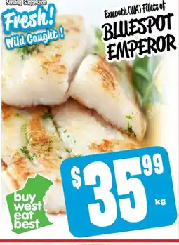 Exmouth (wa) fillets of bluespot emperor