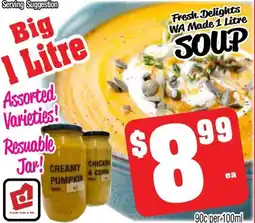 Fresh delights wa made soup