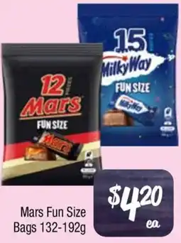 Mars Fun Size Bags