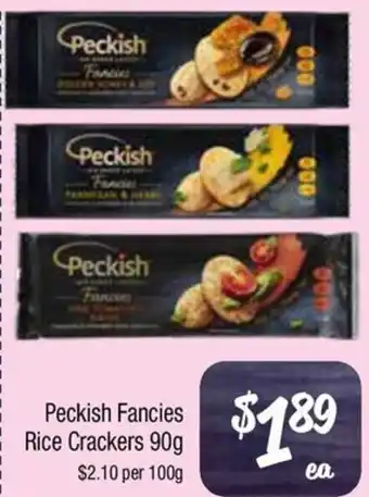 Farmer Jack's Peckish Fancies Rice Crackers offer