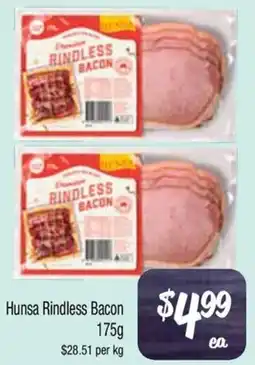 Hunsa Rindless Bacon