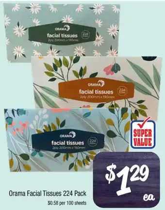Farmer Jack's Orama Facial Tissues offer