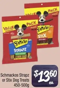 Schmackos Strapz or Stix Dog Treats