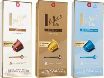Woolworths Vittoria Nespresso Compatible Coffee Capsules Classic Range Pk 10 offer