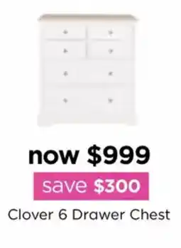 Early Settler Clover 6 Drawer Chest offer