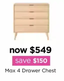 Early Settler Max 4 Drawer Chest offer