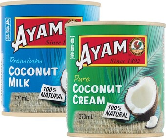Woolworths Ayam Coconut Milk or Cream 270ml offer