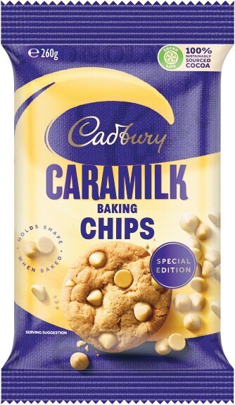 Woolworths Cadbury Caramilk Baking Chips 260g offer