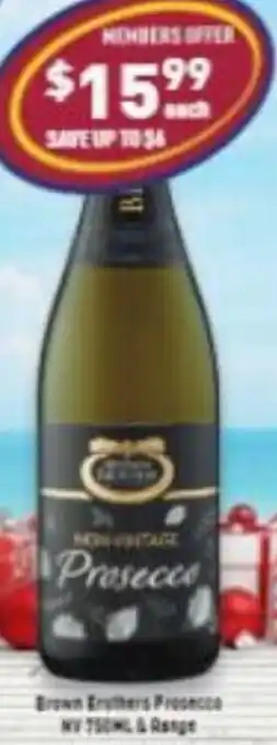 Liquor Legends Brown Brothers Prosecco 750ml offer