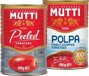 Woolworths Mutti Polpa Chopped or Peeled Tomatoes 400g offer