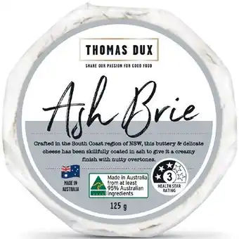 Woolworths Thomas Dux Ash Brie 125g u2013 From the Deli offer