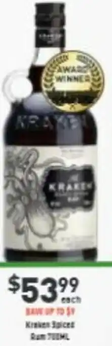 Kraken Spices Rum 750ml