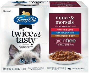 Woolworths Fussy Cat Wet Cat Food 12 x 80g offer