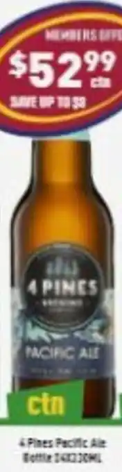 Liquor Legends 4 Pines Pacific Ale Bottle offer