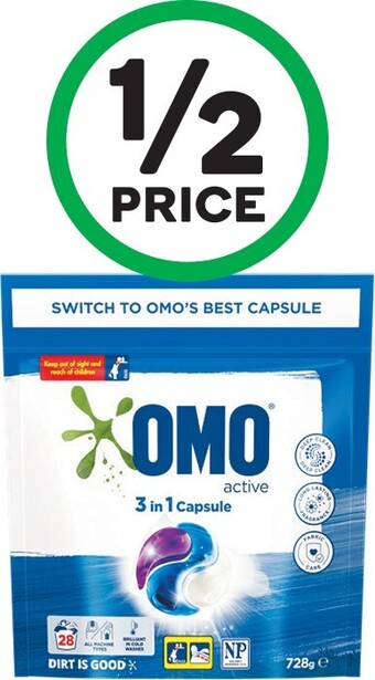 Woolworths Omo Triple Laundry Capsules Pk 28 offer