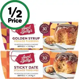 Woolworths Aunt Betty’s Pudding 2 x 95g offer