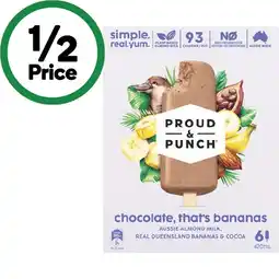 Woolworths Proud & Punch Sticks 420-450ml Pk 6 – From the Freezer offer