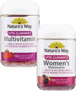 Coles Nature's Way Adult Vita Gummies Multivitamins 120 Pack or Women's Multivitamins 100 Pack offer