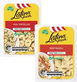Coles Latina Beef Ravioli or Veal Tortellini 625g offer
