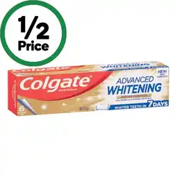 Woolworths Colgate Advanced Whitening Tartar Control Toothpaste 115g offer