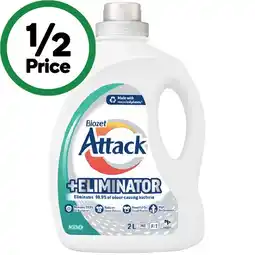 Woolworths Biozet Attack Plus Laundry Liquid 2 Litre or Powder 2 kg offer