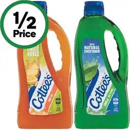 Woolworths Cottee’s Cordial 1 Litre offer