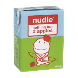 Woolworths Nudie Nothing But 2 Apples Juice Box 200ml offer