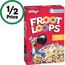 Woolworths Kellogg’s Froot Loops 285g or Crunchy Nut Corn Flakes Salted Caramel 380g offer