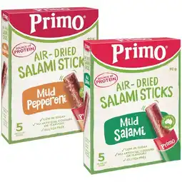Woolworths Primo Salami Sticks 90g Pk 5 offer
