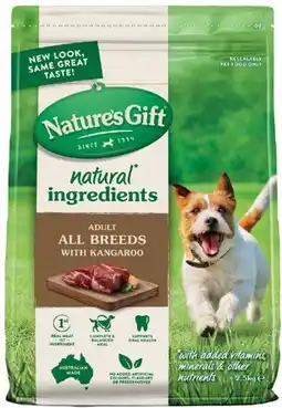 Coles Nature's Gift Dry Dog Food 2.5kg offer