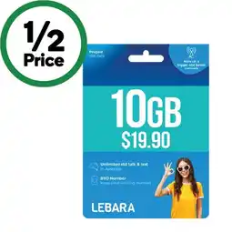 Woolworths Lebara $19.90 Starter PackΔ offer