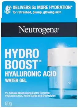 Coles Neutrogena Hydro Boost Hyaluronic Acid Water Gel 50g offer