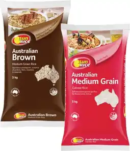Coles Sunrice Medium Grain Rice 5kg offer