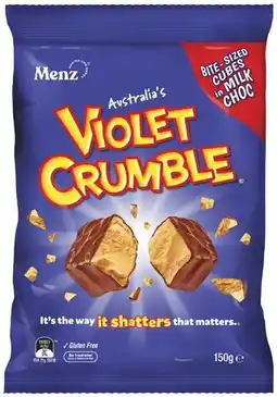 Coles Violet Crumble Choc Honeycomb 120g-150g offer