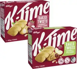 Coles Kellogg's K-Time Bars 165g-185g offer