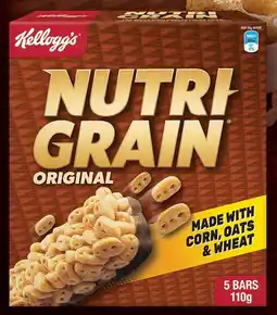 Coles Kellogg's Nutri Grain Bars 5 Pack 110g offer