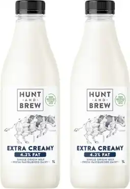 Coles Hunt & Brew Creamy White Milk 1 Litre offer