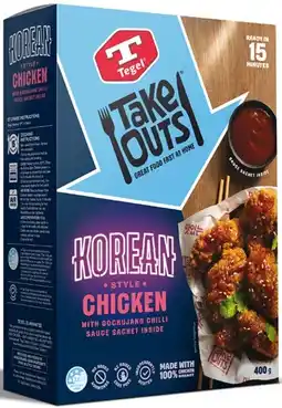 Coles Tegel Takeouts Korean Style Chicken Chunks 400g offer